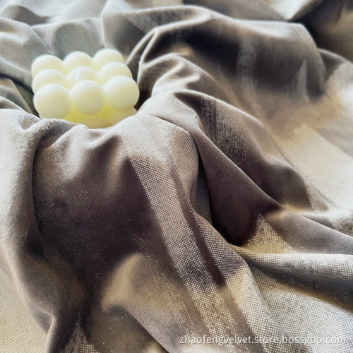 Polyester Foil Glue Velvet Sofa Fabric